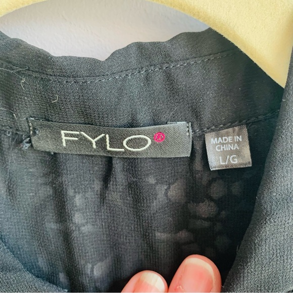 Fylo Black Sheer Sleeveless - Picture 6 of 8